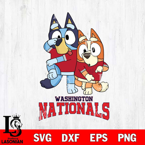 Washington Nationals Bluey & Bingo 18 Svg Eps Dxf Png File, MLB svg, Digital Download, Instant Download