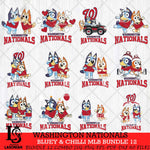 Washington Nationals Bluey & Bingo MLB Bundle 12 SVG Eps Dxf Png File, Bundle MLB svg, Digital Download, Instant Download