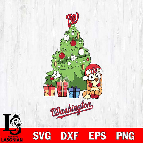 Washington Nationals Bluey Chilli Christmas Tree Svg Eps Dxf Png File, Digital Download