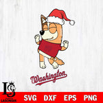 Washington Nationals Bluey Chilli Happy Christmas Svg Eps Dxf Png File, Digital Download