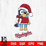 Washington Nationals Bluey Christmas Svg Eps Dxf Png File, Digital Download