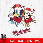 Washington Nationals Bluey Christmas 2 Svg Eps Dxf Png File, Digital Download