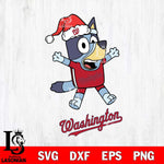 Washington Nationals Bluey Happy Christmas Svg Eps Dxf Png File, Digital Download