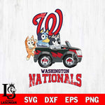 Washington Nationals Bluey friends Svg Eps Dxf Png File, MLB svg, Digital Download, Instant Download