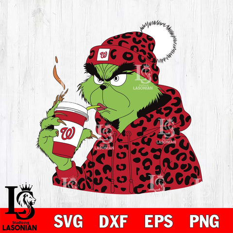 Washington Nationals Boujee Grinch 8 Svg Eps Dxf Png File, Digital Download, Instant Download