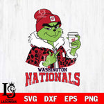 Washington Nationals Boujee Grinch Leopard Christmas Cut Files Cricut, Svg Dxf Eps Png file , Silhouette