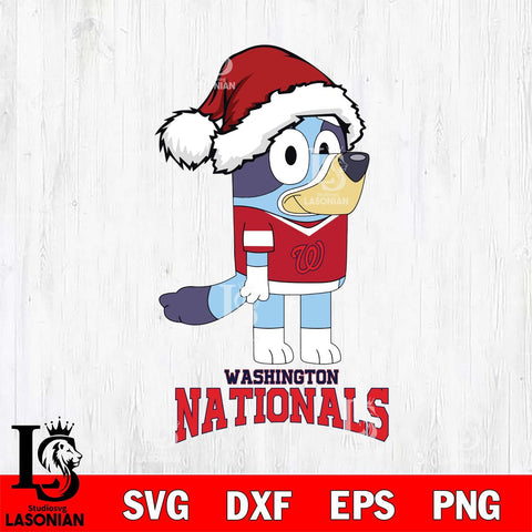 Washington Nationals Christmas Bluey Hat Cricut , Christmas Svg , Bluey svg , Digital Download, dxf eps png pdf file