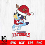 Washington Nationals Christmas Bluey Santa Claus Cricut , Christmas Svg , Bluey svg , Digital Download, dxf eps png pdf file