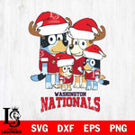 Washington Nationals Christmas Bluey Santa Family Cricut , Christmas Svg , Bluey svg , Digital Download, dxf eps png pdf file