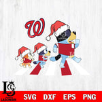 Washington Nationals Family Bluey Walking Christmas Svg Eps Dxf Png File, Digital Download, Instant Download