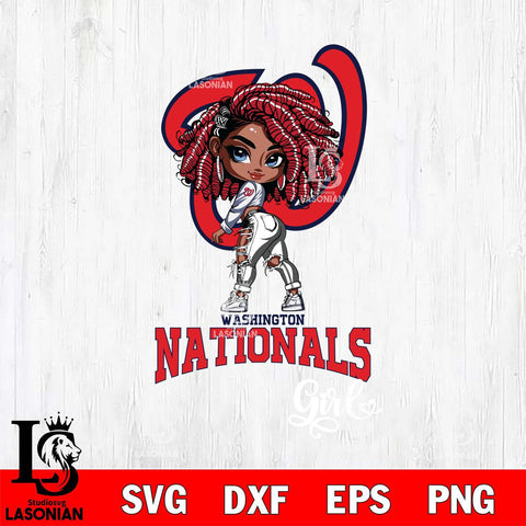 Washington Nationals Fan Girl Svg Eps Dxf Png File, Digital Download, Instant Download