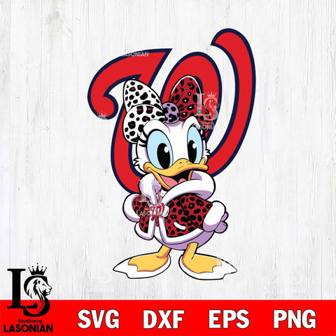 Washington Nationals Fancy Daisy Duck Disney Svg Eps Dxf Png File, Digital Download, Instant Download