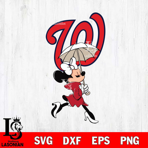 Washington Nationals Fancy Minnie Svg Eps Dxf Png File, Digital Download, Instant Download