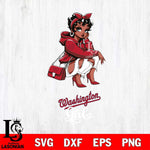 Washington Nationals Fashion Black Fan Girl Betty Boop