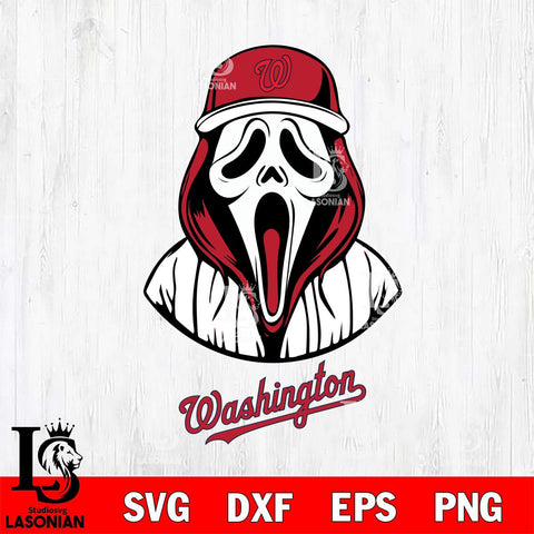 Washington Nationals Ghostface 5 Svg Eps Dxf Png File, Digital Download, Instant Download