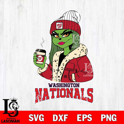 Washington Nationals Girls Grinch Bougie Svg Eps Dxf Png File, Digital Download, Instant Download