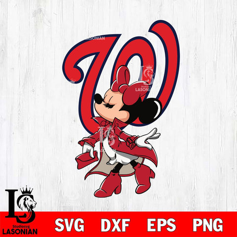 Washington Nationals Glamorous Minnie Svg Eps Dxf Png File, Digital Download, Instant Download