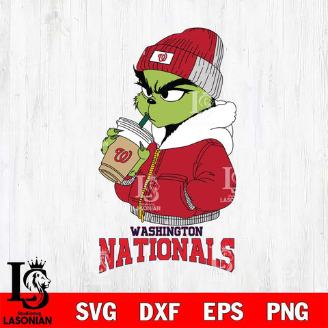 Washington Nationals Grinch Bougie Christmas Cut Files Cricut, Svg Dxf Eps Png file , Silhouette