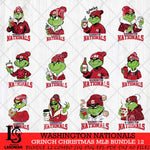 Washington Nationals Grinch Christmas MLB Bundle 12 Cut Files Cricut, Svg Dxf Eps Png file , Silhouette