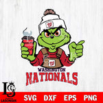 Washington Nationals Grinch with coffee Svg Eps Dxf Png File, Digital Download, Instant Download