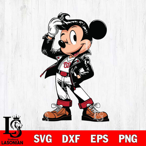 Washington Nationals Handsome Mickey Mouse Svg Eps Dxf Png File, Digital Download, Instant Download