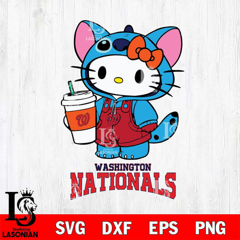 Washington Nationals Hello Kitty Stitch Svg Eps Dxf Png File, MLB svg, Digital Download, Instant Download