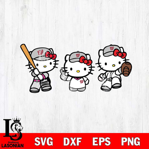 Washington Nationals Hello Kitty sport 12 Svg Eps Dxf Png File, Digital Download, Instant Download