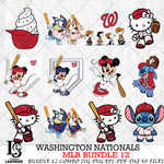 Washington Nationals MLB Bundle 12 Svg Eps Dxf Png File, Digital Download, Instant Download