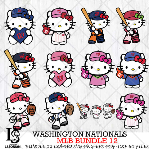 Washington Nationals MLB Bundle 12 Svg Eps Dxf Png File, Digital Download, Instant Download