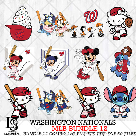 Washington Nationals MLB Bundle 12 Svg Eps Dxf Png File, Digital Download, Instant Download