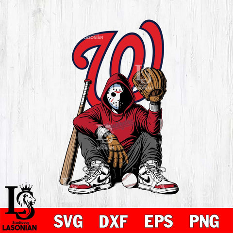 Washington Nationals MLB Jason Voorhees Halloween SVG Svg Eps Dxf Png File, Digital Download, Instant Download