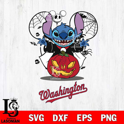 Washington Nationals Stitch Horror Halloween Svg Eps Dxf Png File, Digital Download, Instant Download