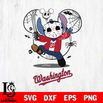 Washington Nationals Stitch jason voorhees Halloween Svg Eps Dxf Png File, Digital Download, Instant Download