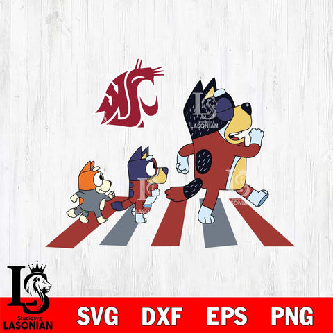 Washington State Cougars Bluey 6 Svg Eps Dxf Png File, Digital Download, Instant Download