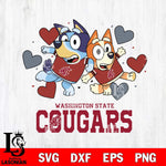 Washington State Cougars Bluey & Bingo 10 Svg Eps Dxf Png File, NCAA svg, Digital Download, Instant Download