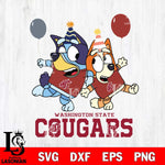 Washington State Cougars Bluey & Bingo 2 Svg Eps Dxf Png File, NCAA svg, Digital Download, Instant Download