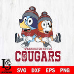 Washington State Cougars Bluey & Bingo 8 Svg Eps Dxf Png File, NCAA svg, Digital Download, Instant Download