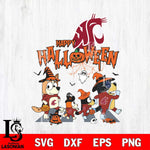 Washington State Cougars Bluey Halloween Family Svg Eps Dxf Png File, Digital Download, Instant Download