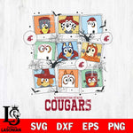 Washington State Cougars Bluey Halloween Sport Svg Eps Dxf Png File, Digital Download, Instant Download