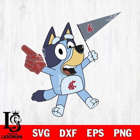 Washington State Cougars Bluey flag Svg Eps Dxf Png File, Digital Download, Instant Download