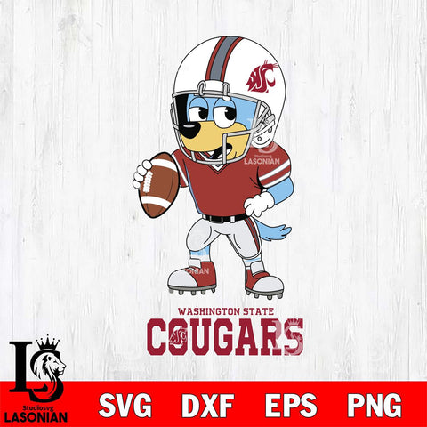 Washington State Cougars Bluey rugby Svg Eps Dxf Png File, Digital Download ,Instant Download, Cricut File