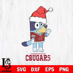 Washington State Cougars Christmas Bluey Say Hi Cut Files,Bluey Cricut,Christmas Svg , Bluey svg , Digital Download, dxf eps png pdf file