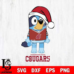 Washington State Cougars Christmas Bluey Sport Cut Files,Bluey Cricut,Christmas Svg , Bluey svg , Digital Download, dxf eps png pdf file