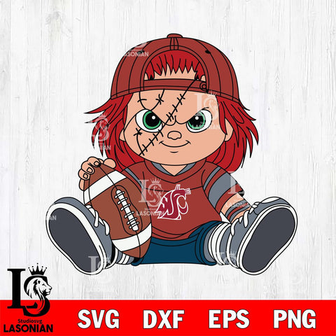 Washington State Cougars Chucky Horror 11 Svg Eps Dxf Png File, NCAA svg, Digital Download, Instant Download