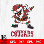 Washington State Cougars Dabbing Santa Claus Ugly Christmas Svg dxf eps png pdf file,NCAA svg,Digital Download,Cricut file