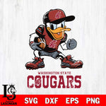 Washington State Cougars Donal Duck Disney, Svg Eps Dxf Png File, Digital Download