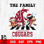 Washington State Cougars Family Bluey Christmas Svg Eps Dxf Png File, Digital Download