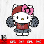 Washington State Cougars Hello Kitty Cheerleader 5 Svg Eps Dxf Png File, Digital Download, Instant Download