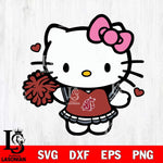 Washington State Cougars Hello Kitty Cheerleader 6 Svg Eps Dxf Png File, Digital Download, Instant Download