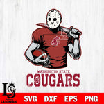 Washington State Cougars Jason Voorhees 9 Svg Eps Dxf Png File, Digital Download